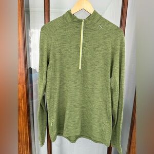 Lululemon LM3DHOS Surge Men’s Half Zip Pullover Jacket Sz L Slim Fit Green Rulu